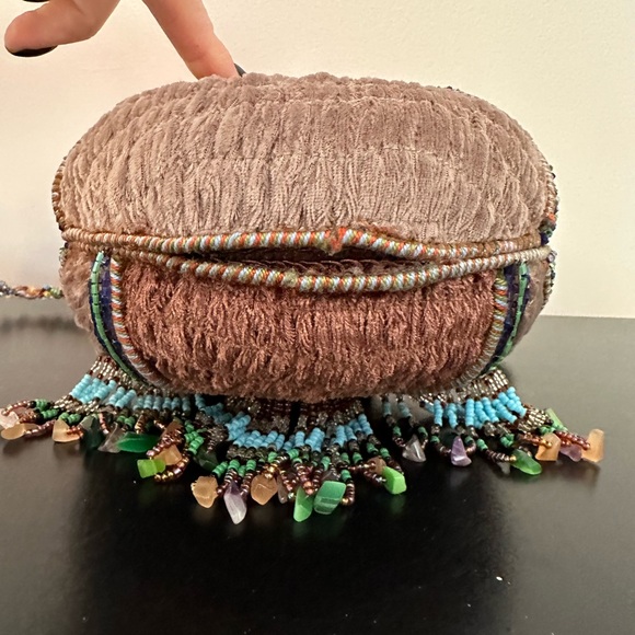 Vintage Mary Frances Beaded Turquoise Multi Color Bird Purse - Picture 7 of 16